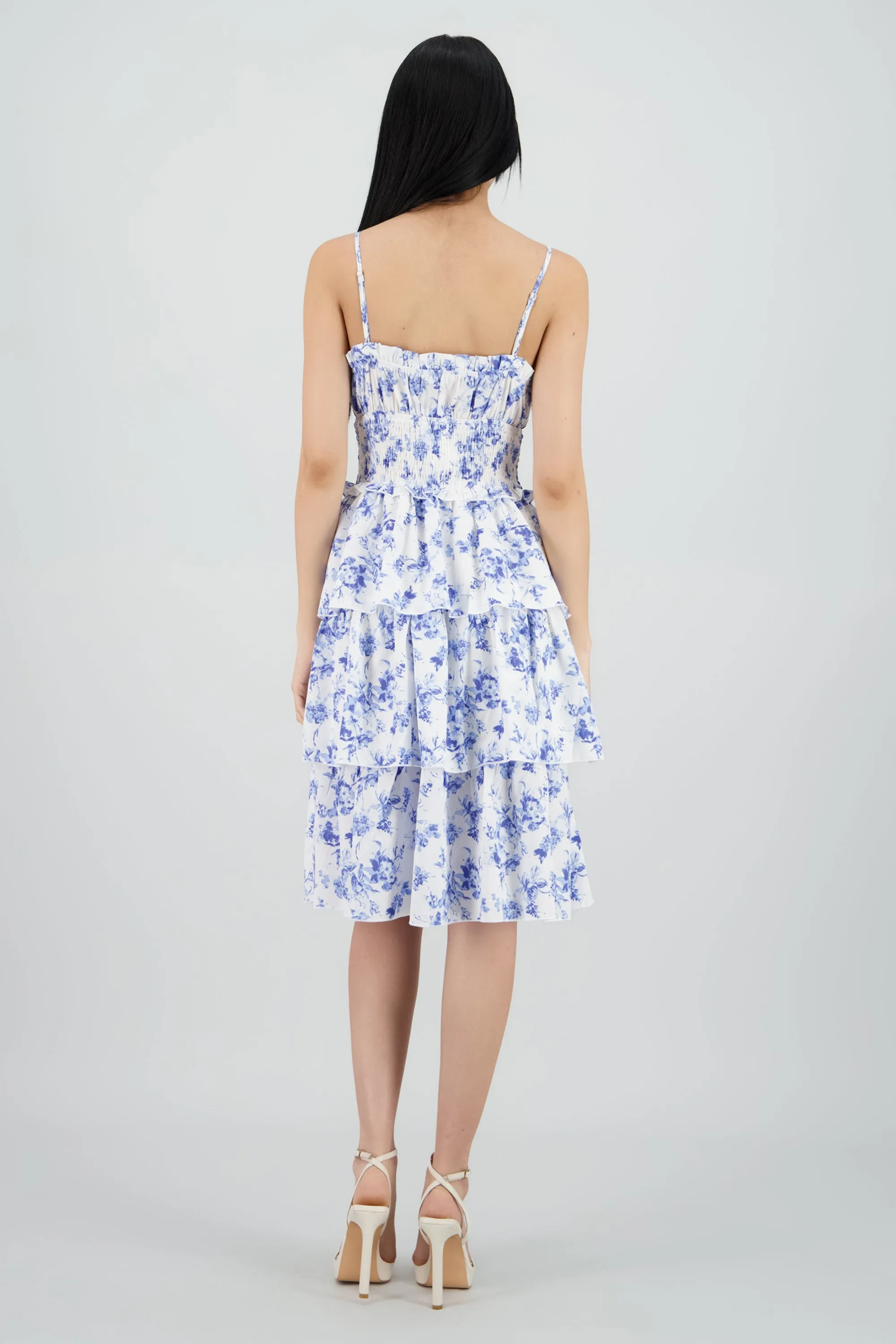 Vestido midi flores detalle capas olanes sold by Shasa product image thumbnail 4