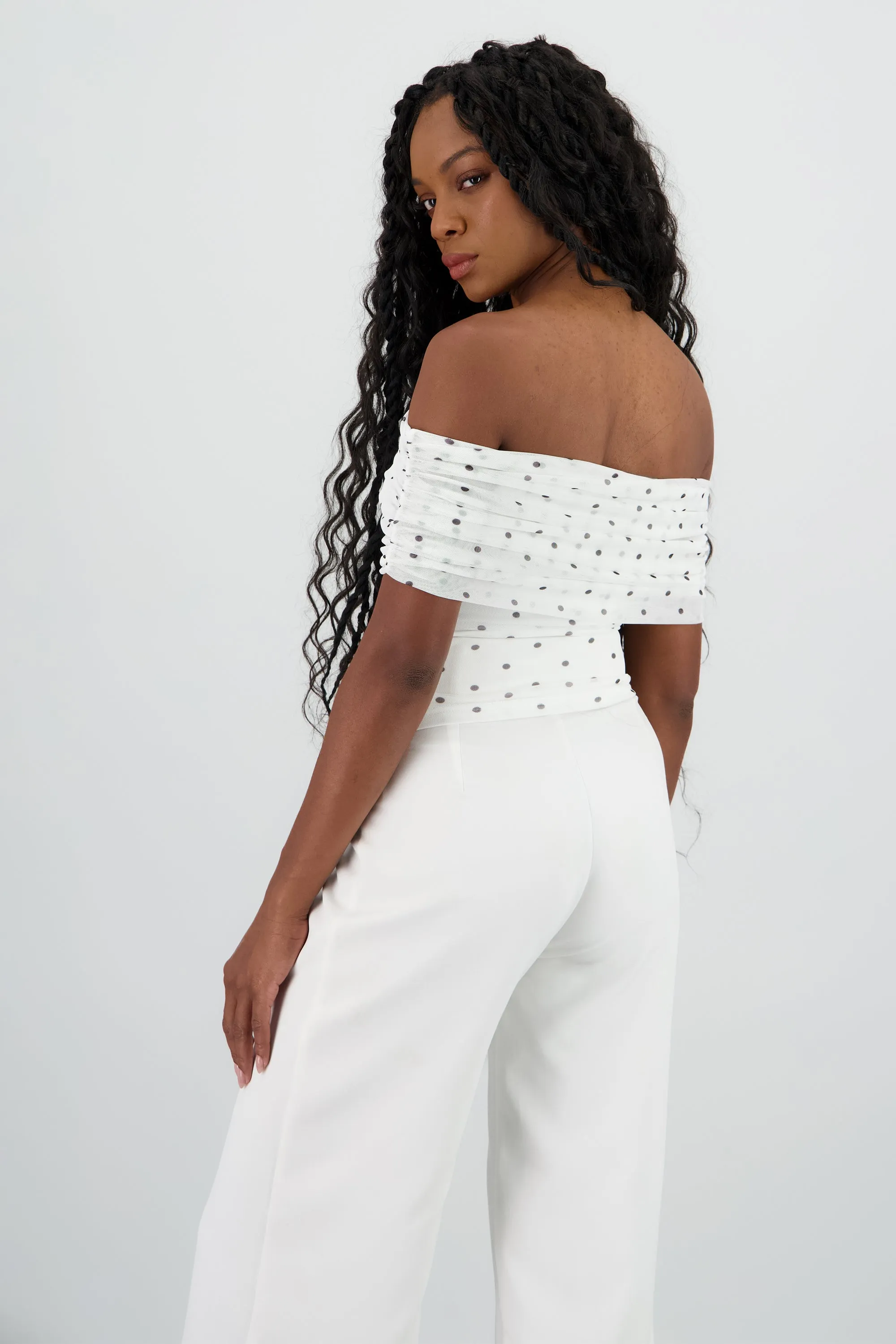 Top off shoulder polka dots sold by Shasa product image thumbnail 4