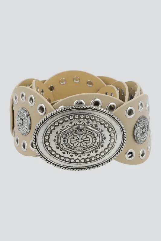 Cinturón ovalos boho hebilla sold by Shasa