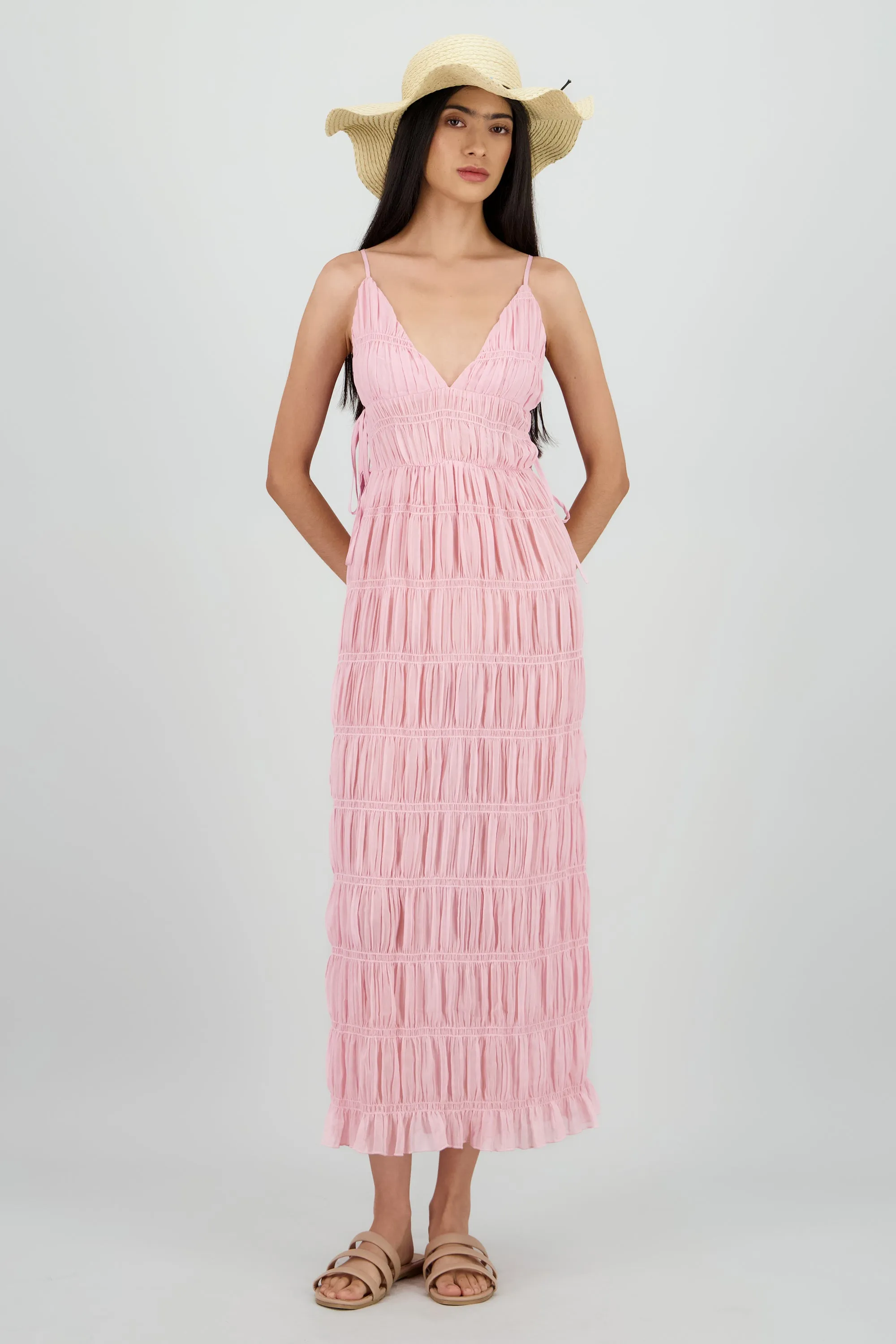 Vestido smock tirantes maxi sold by Shasa