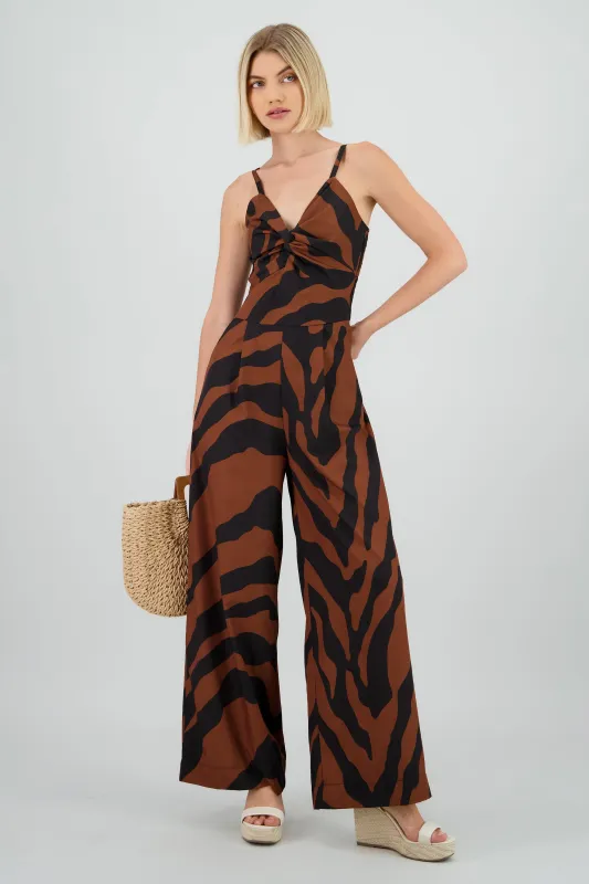 Jumpsuit tirantes estampado detalle nudo sold by Shasa