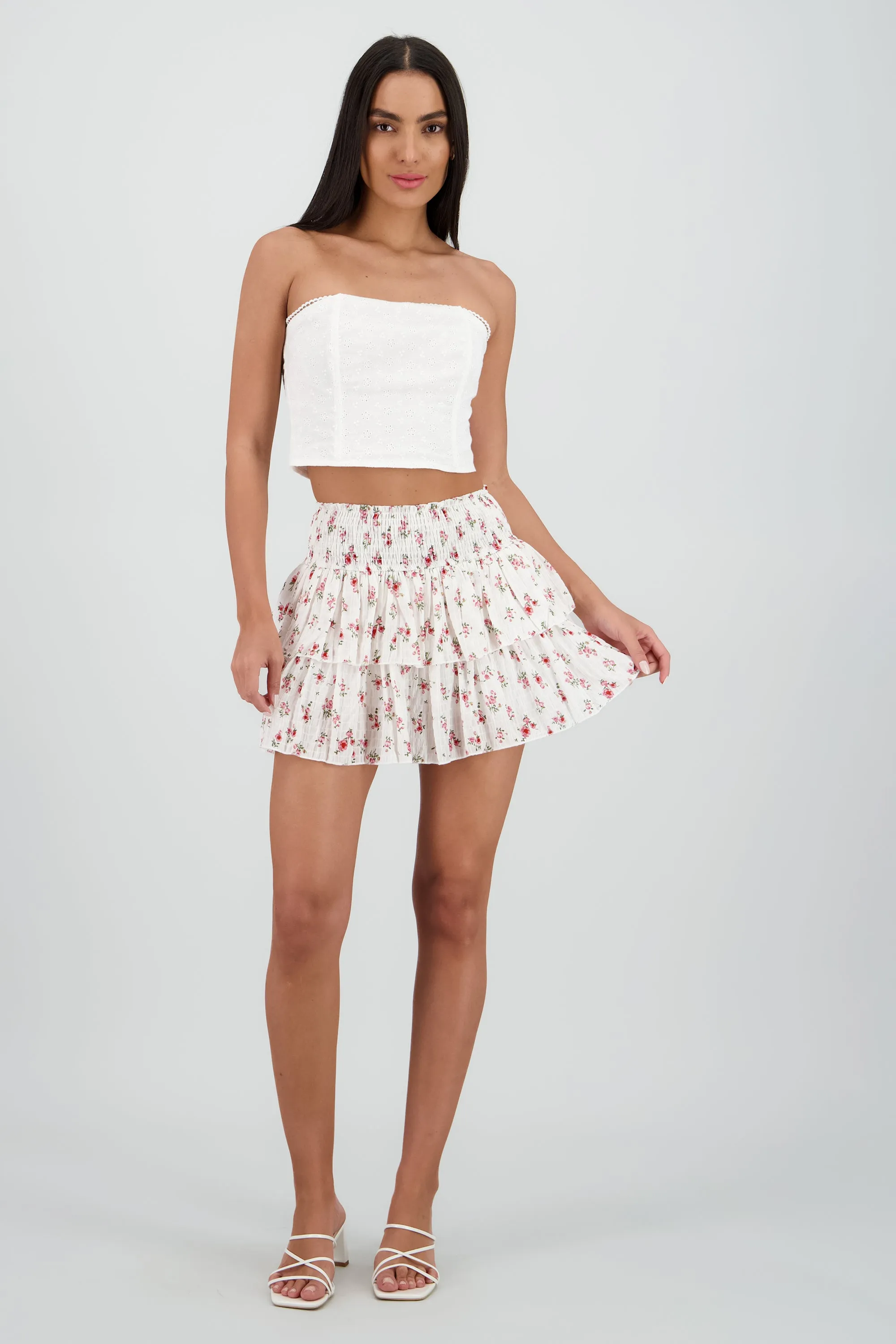 Falda doble olan tela estampada con textura sold by Shasa