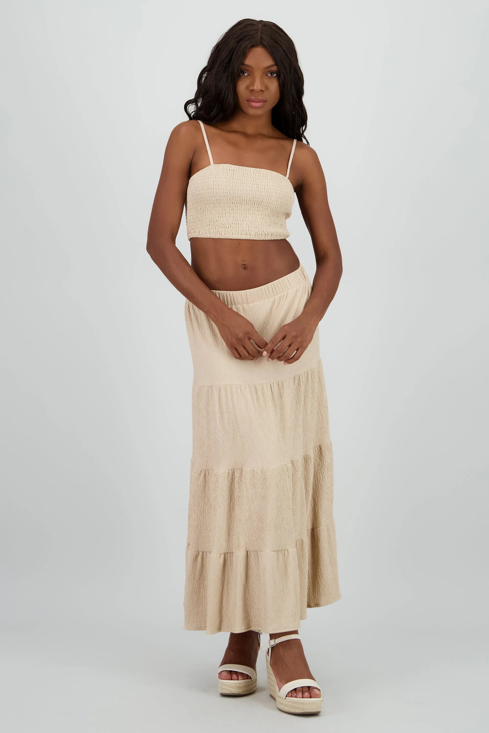 Maxi falda textura sold by Shasa