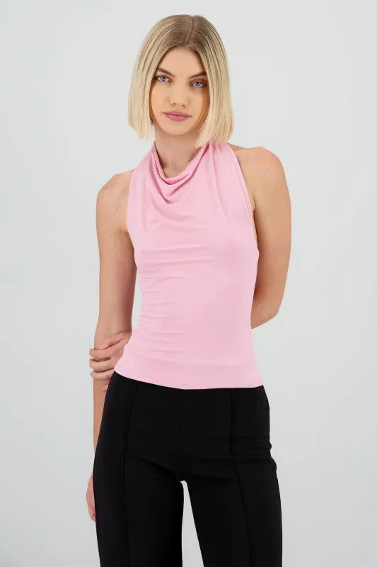 Top cuello cascada halter sold by Shasa