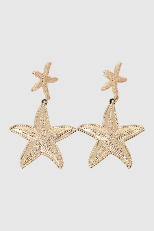 ARETES 2 ESTRELLAS DE MAR METAL sold by Shasa