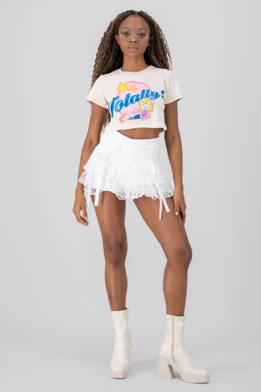 Crop lizzie mcguire totally manga corta sold by Shasa