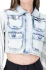Chamarra denim con bolsas cargo sold by Shasa