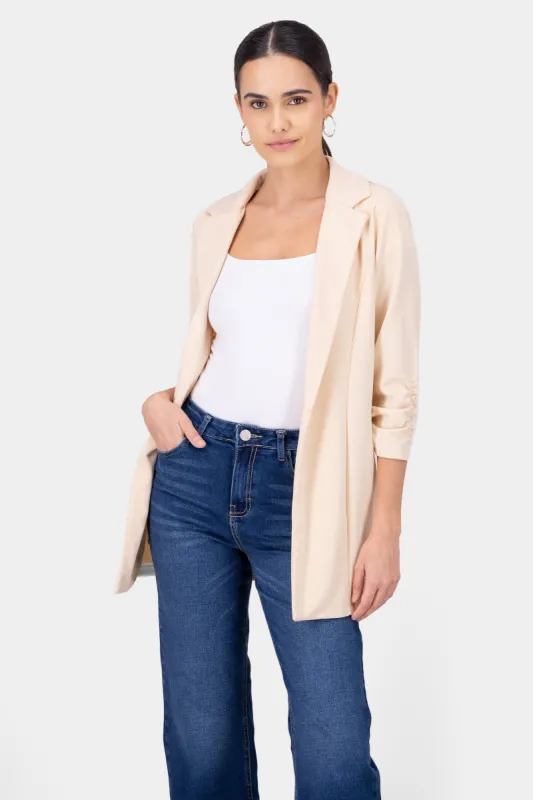 Saco largo manga 3/4 liso sold by Shasa