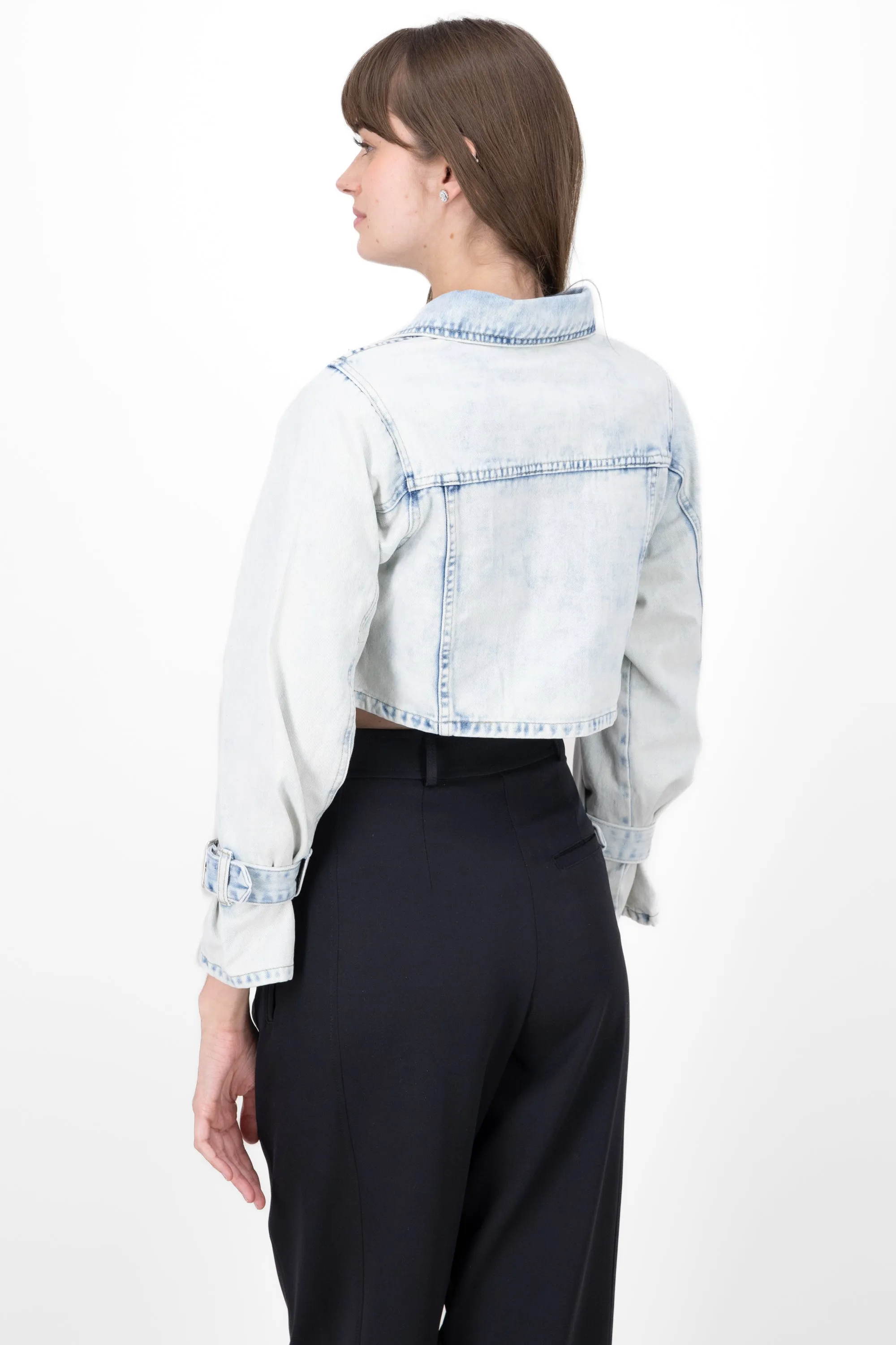 Chamarra denim con bolsas cargo sold by Shasa product image thumbnail 4