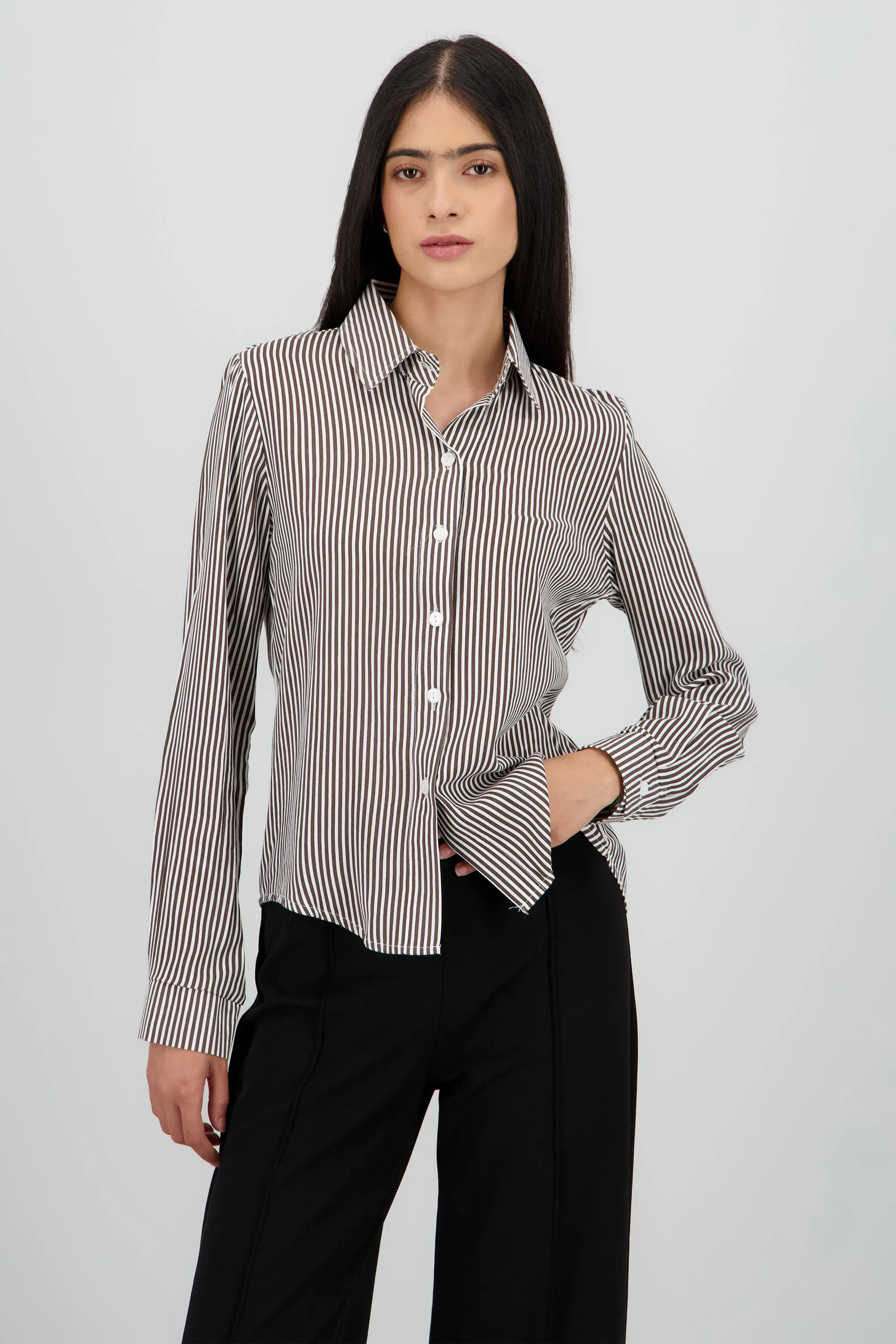 Camisa Rayas Asimétrica sold by Shasa