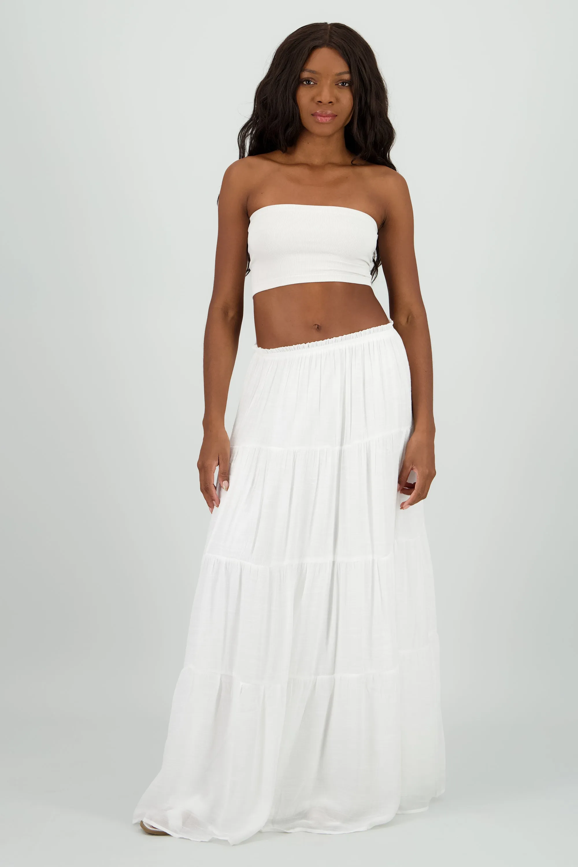 Falda maxi lisa sold by Shasa