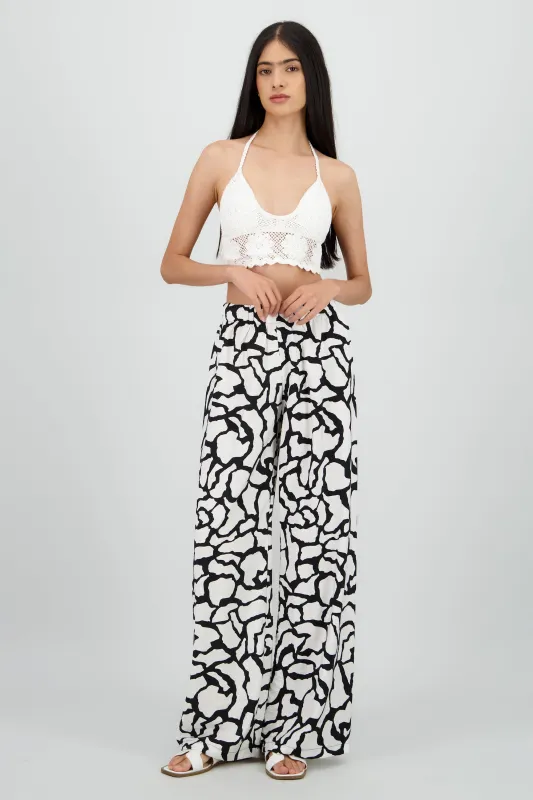 Pantalon fluido estampado geometrico sold by Shasa