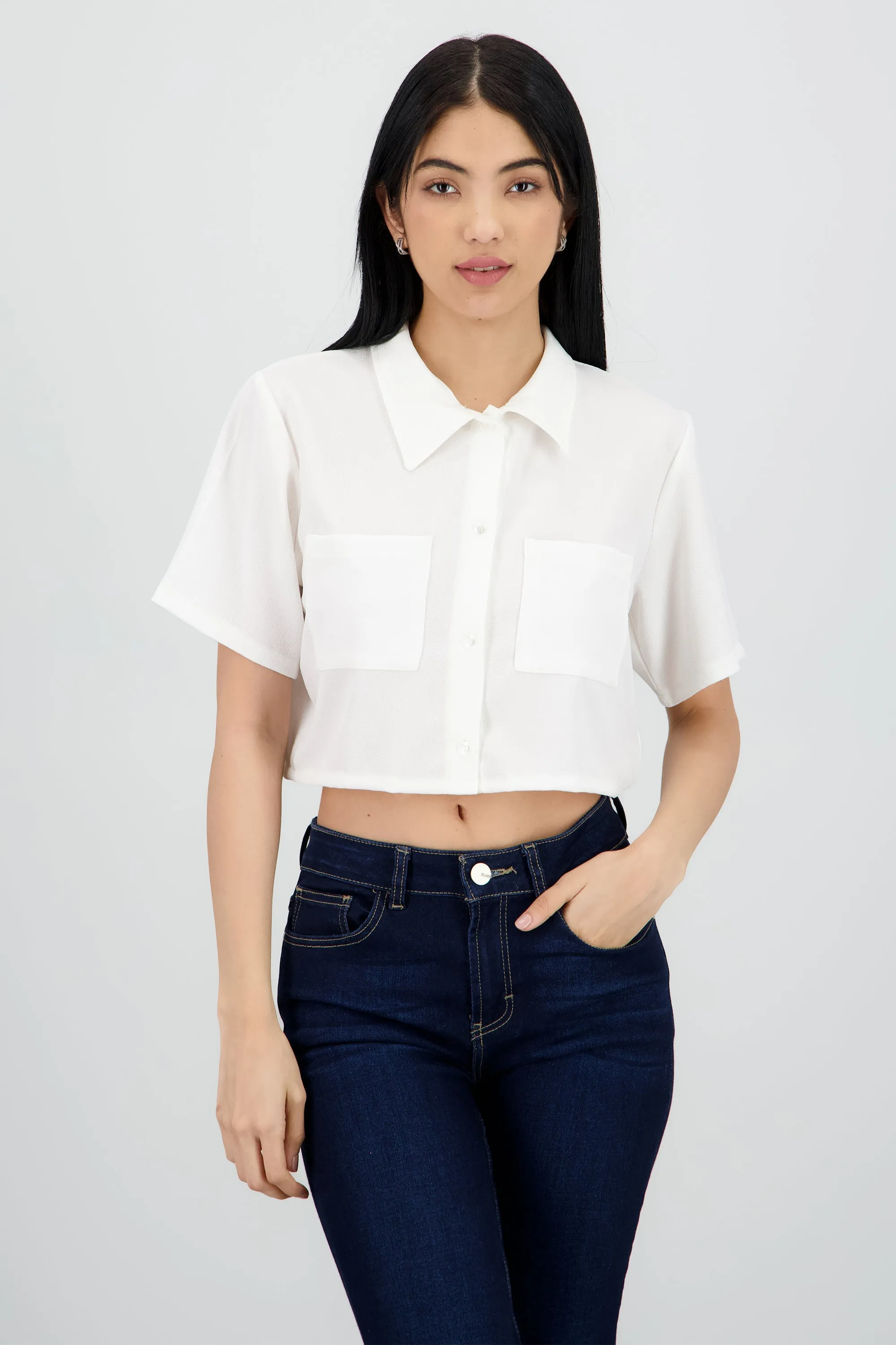 Camisa crop detalle bolsas sold by Shasa product image thumbnail 2