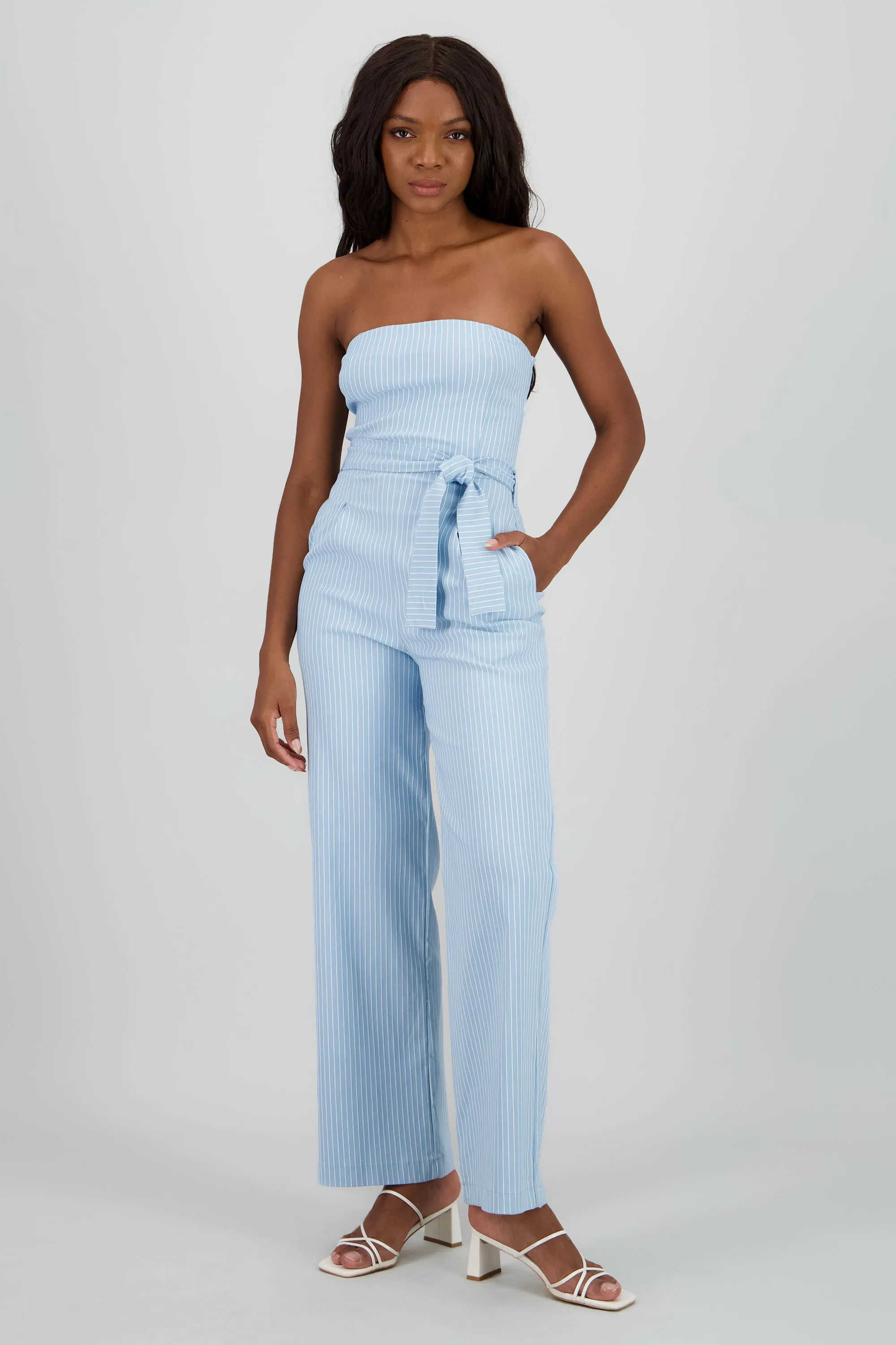 Jumpsuit strapples rayas detalle laso sold by Shasa