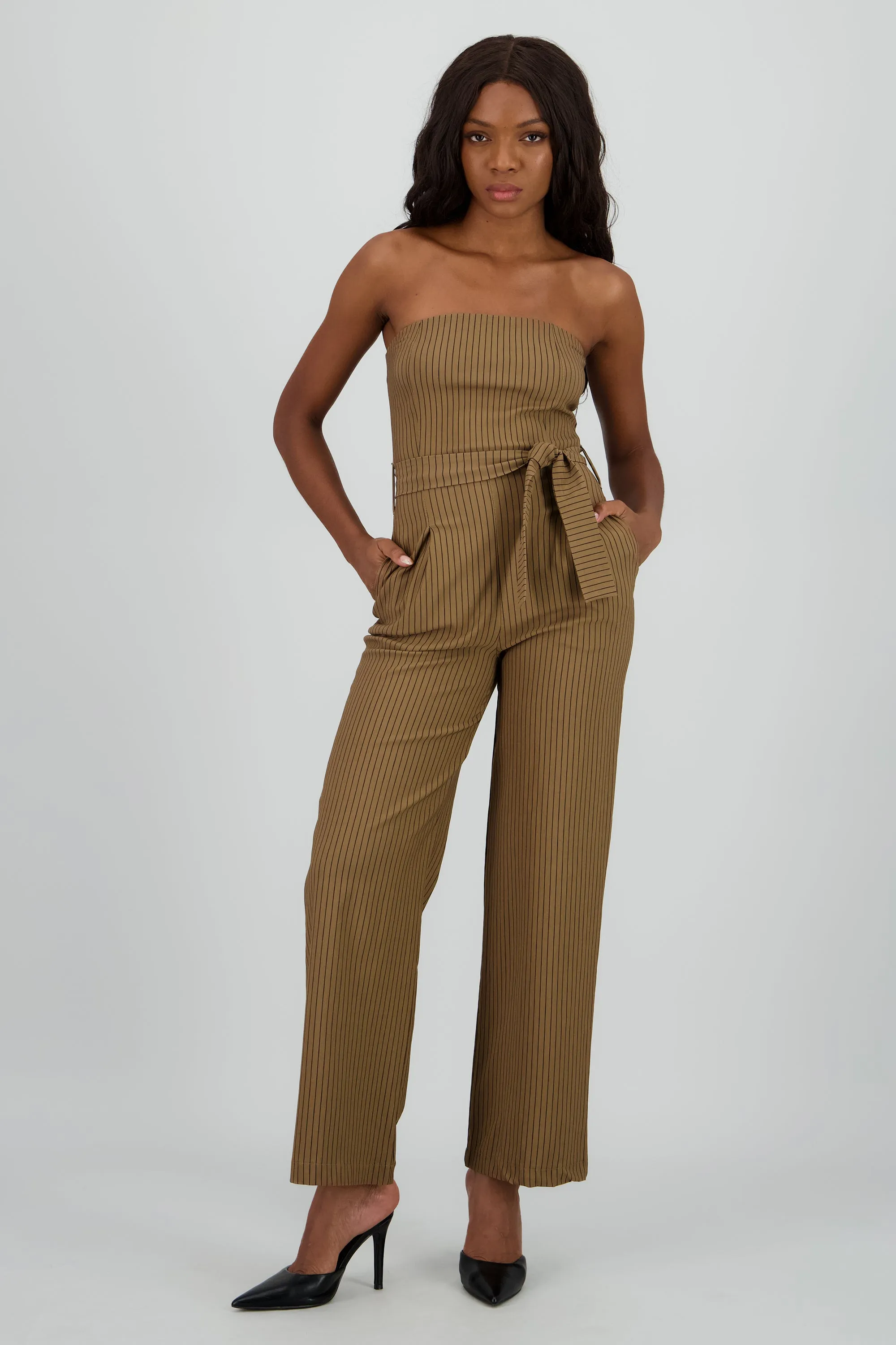 Jumpsuit strapples rayas detalle laso sold by Shasa