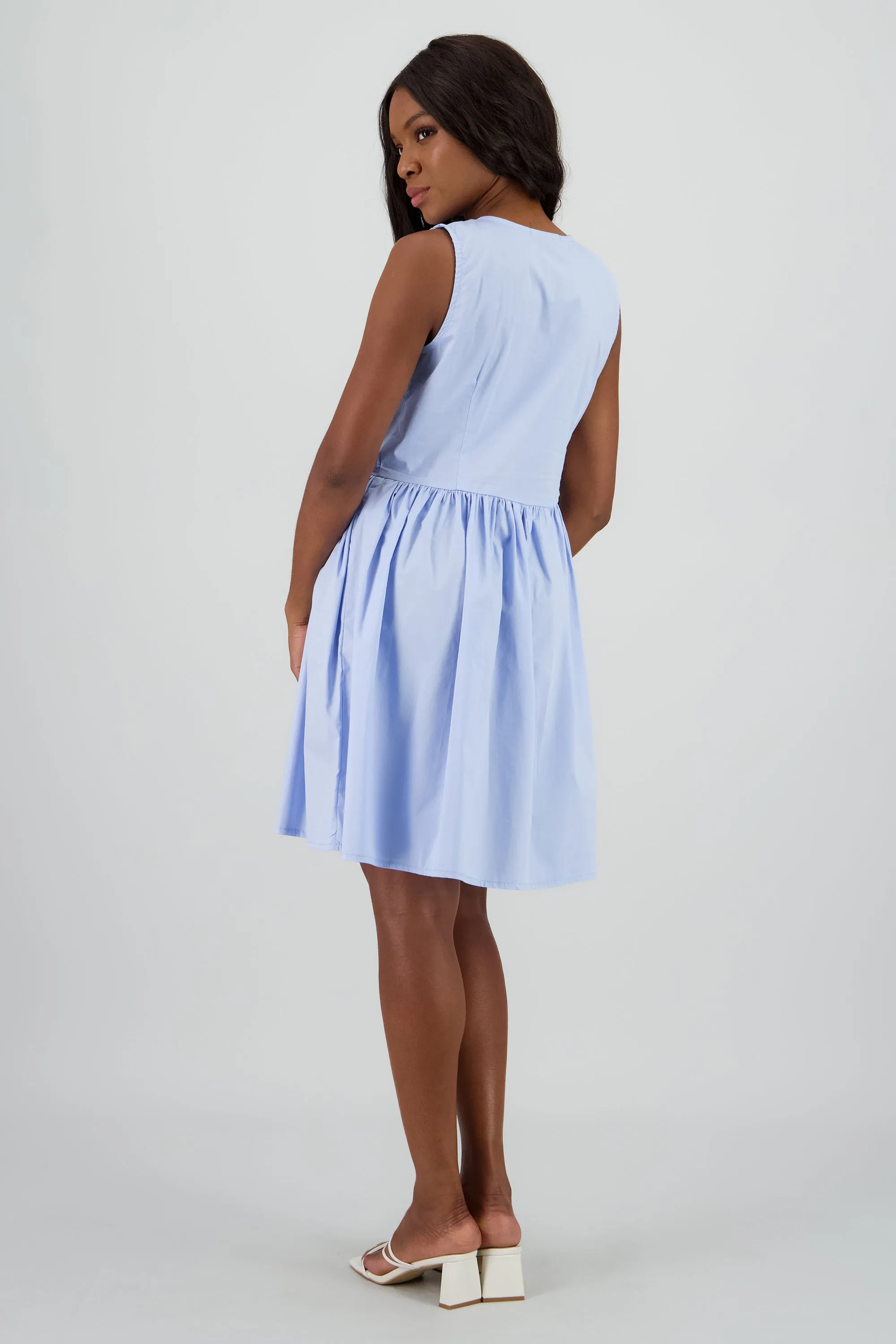 Vestido mini sin manga detalle frunces lazos sold by Shasa product image thumbnail 4