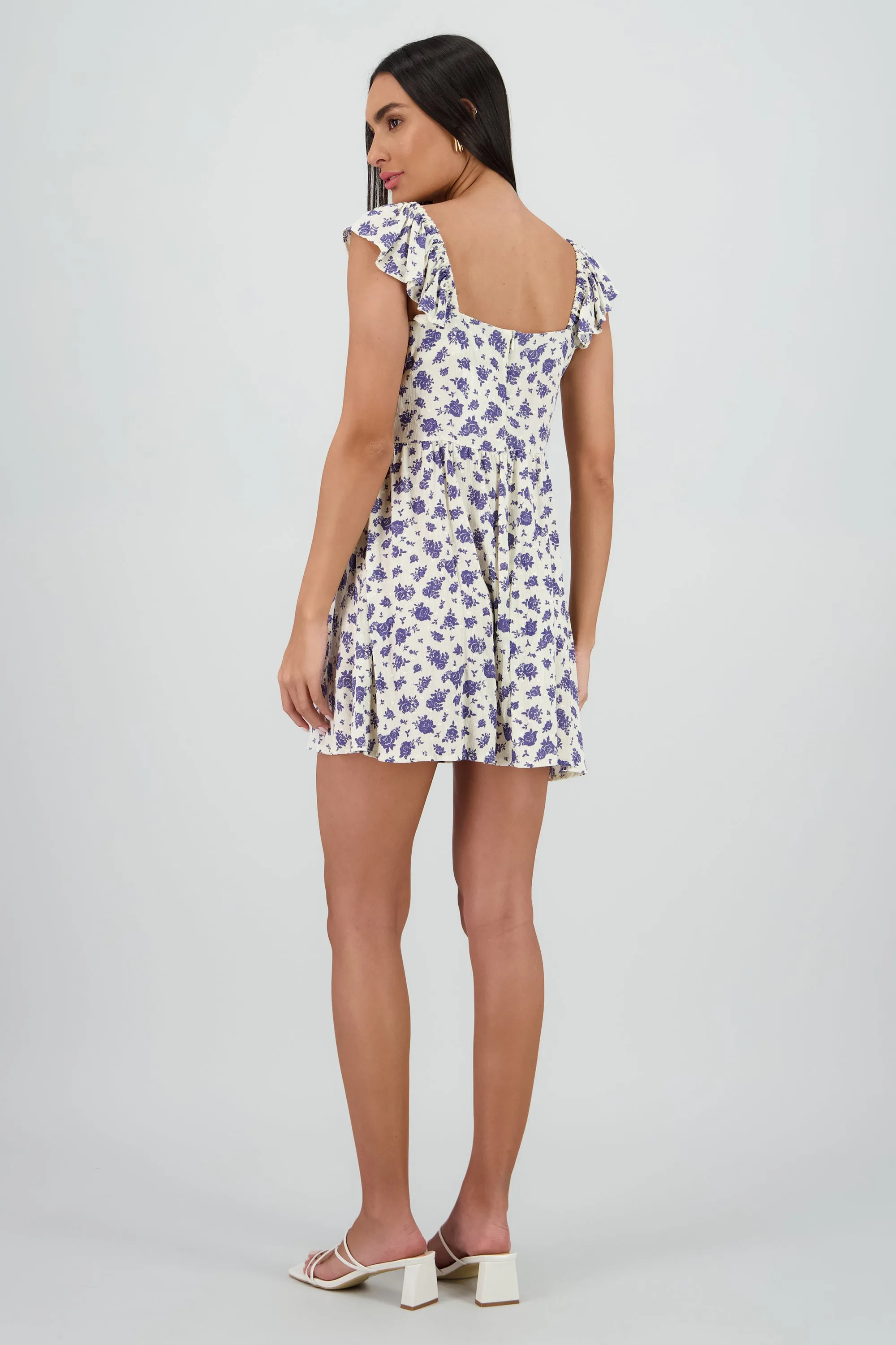 Vestido mini estampado flores textura sold by Shasa product image thumbnail 4