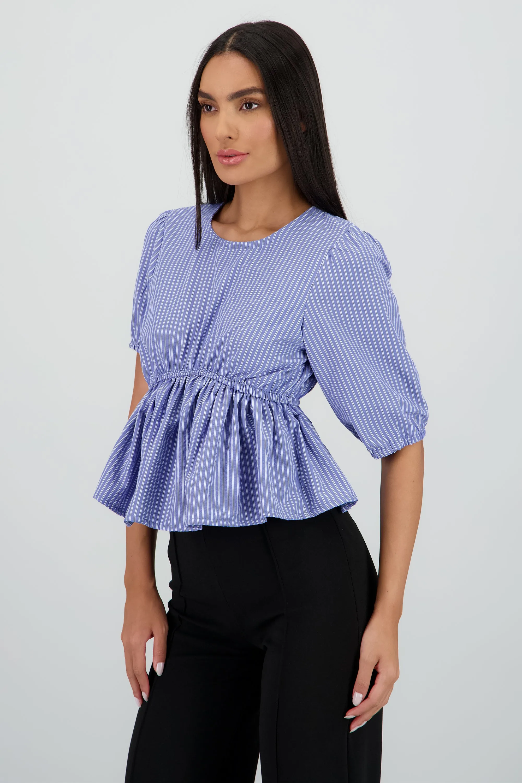 Blusa manga larga detalle moño en espalda rayas sold by Shasa product image thumbnail 3