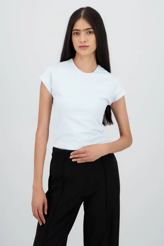 Top manga corta cuello redondo sold by Shasa