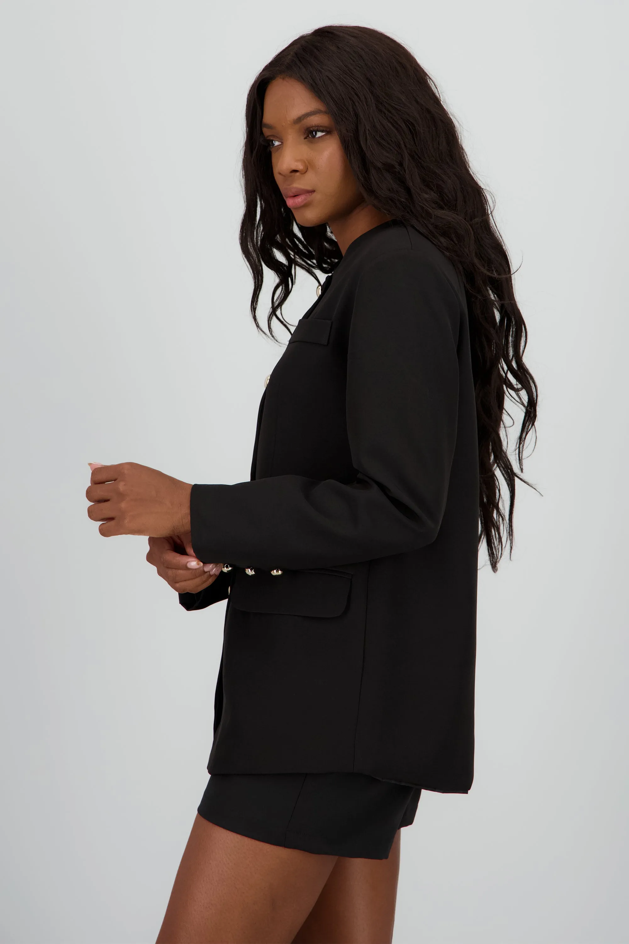 Blazer cuello redondo boton dorado sold by Shasa product image thumbnail 3