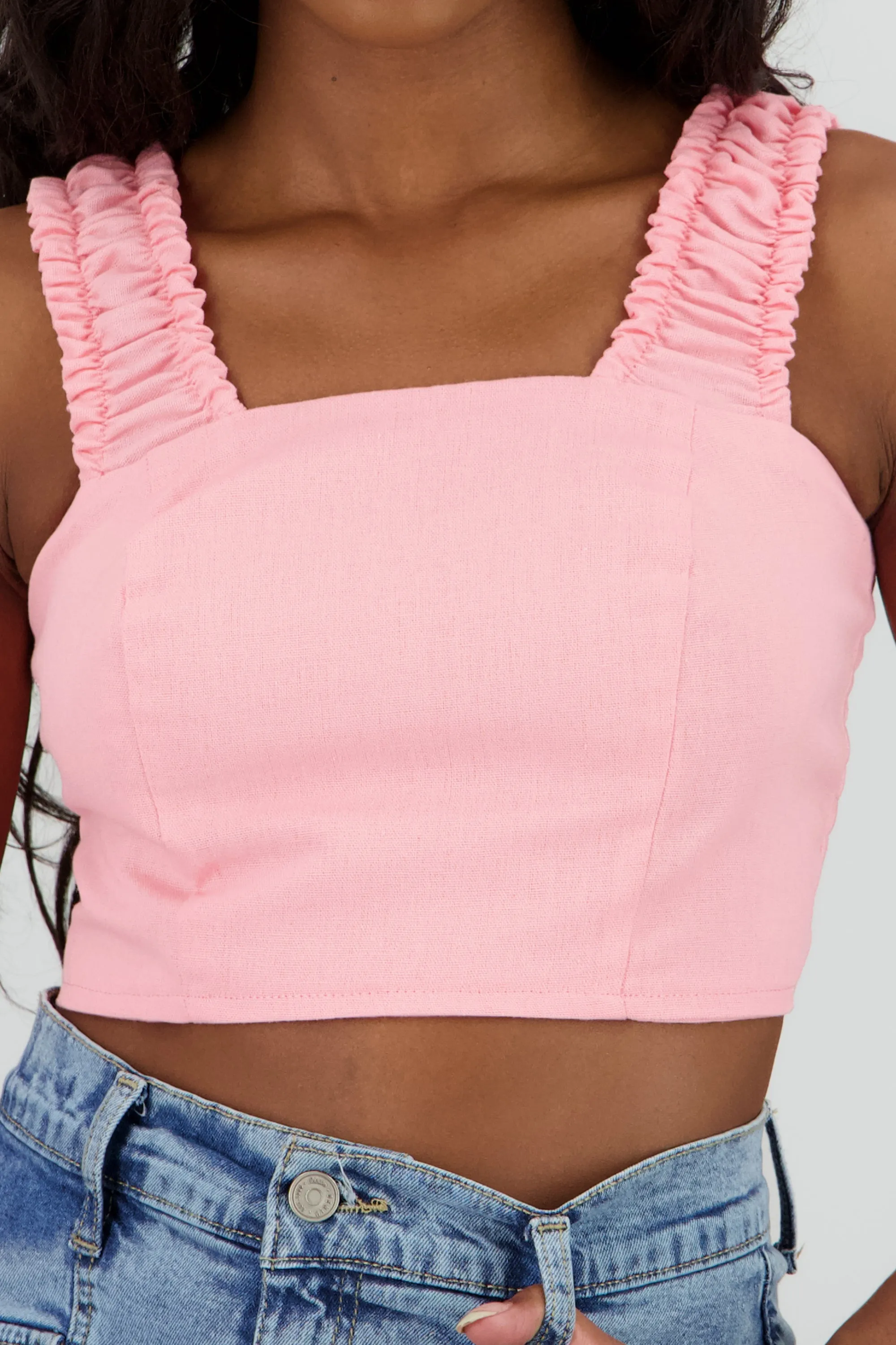 Top crop tirantes resorte lino sold by Shasa product image thumbnail 5