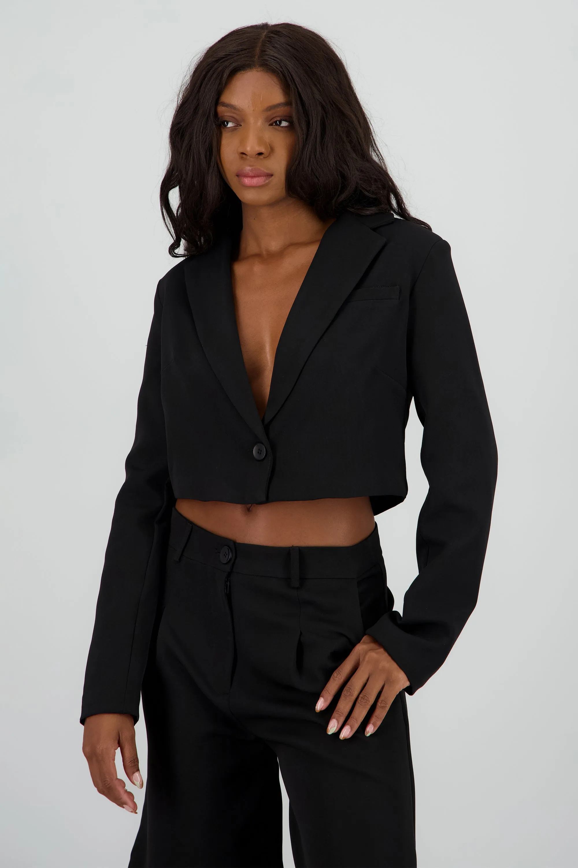 Saco crop detalle solapa sold by Shasa product image thumbnail 2