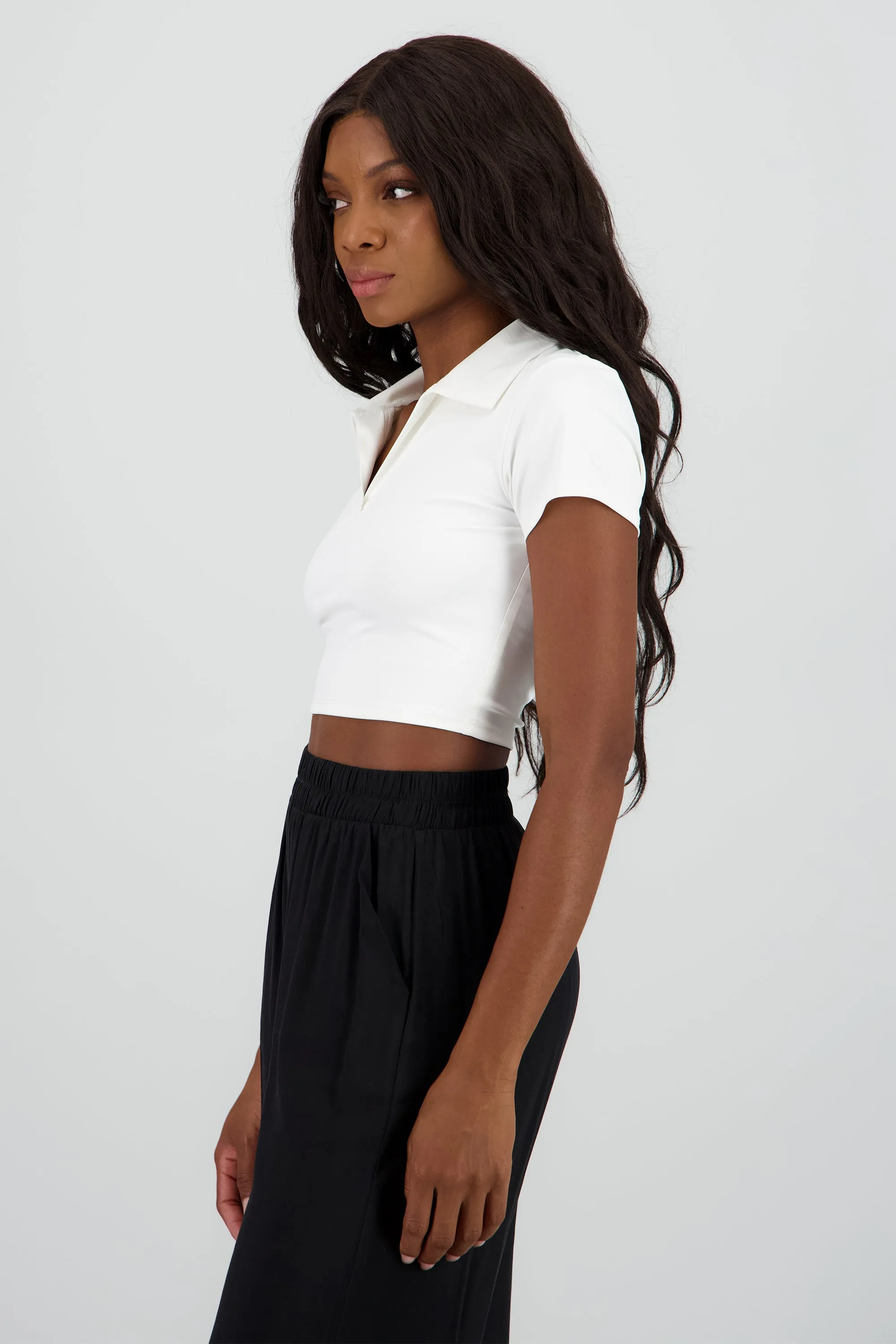 Playera crop tipo polo manga corta sold by Shasa product image thumbnail 3