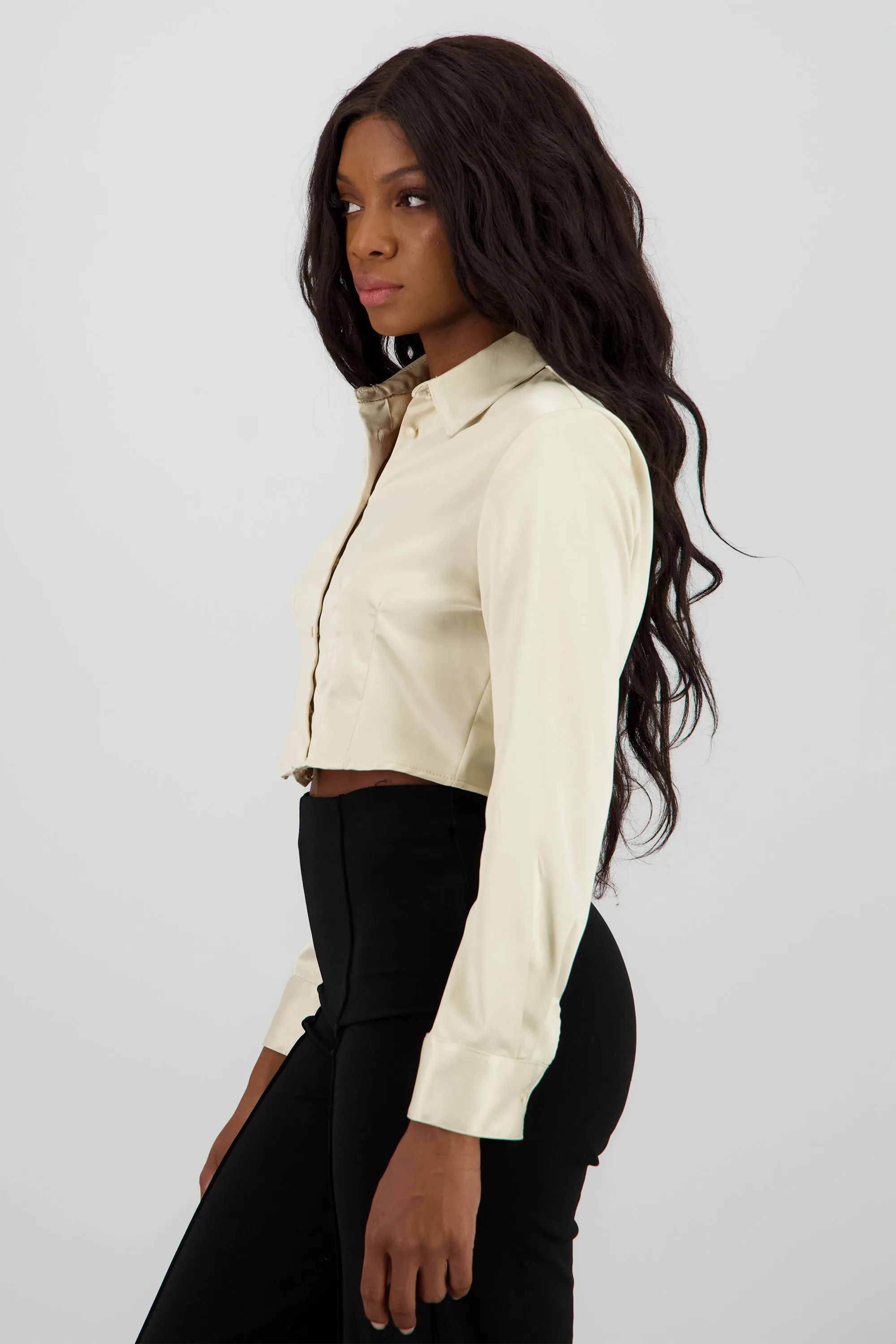 Camisa manga larga cuello detalle pinza sold by Shasa product image thumbnail 3