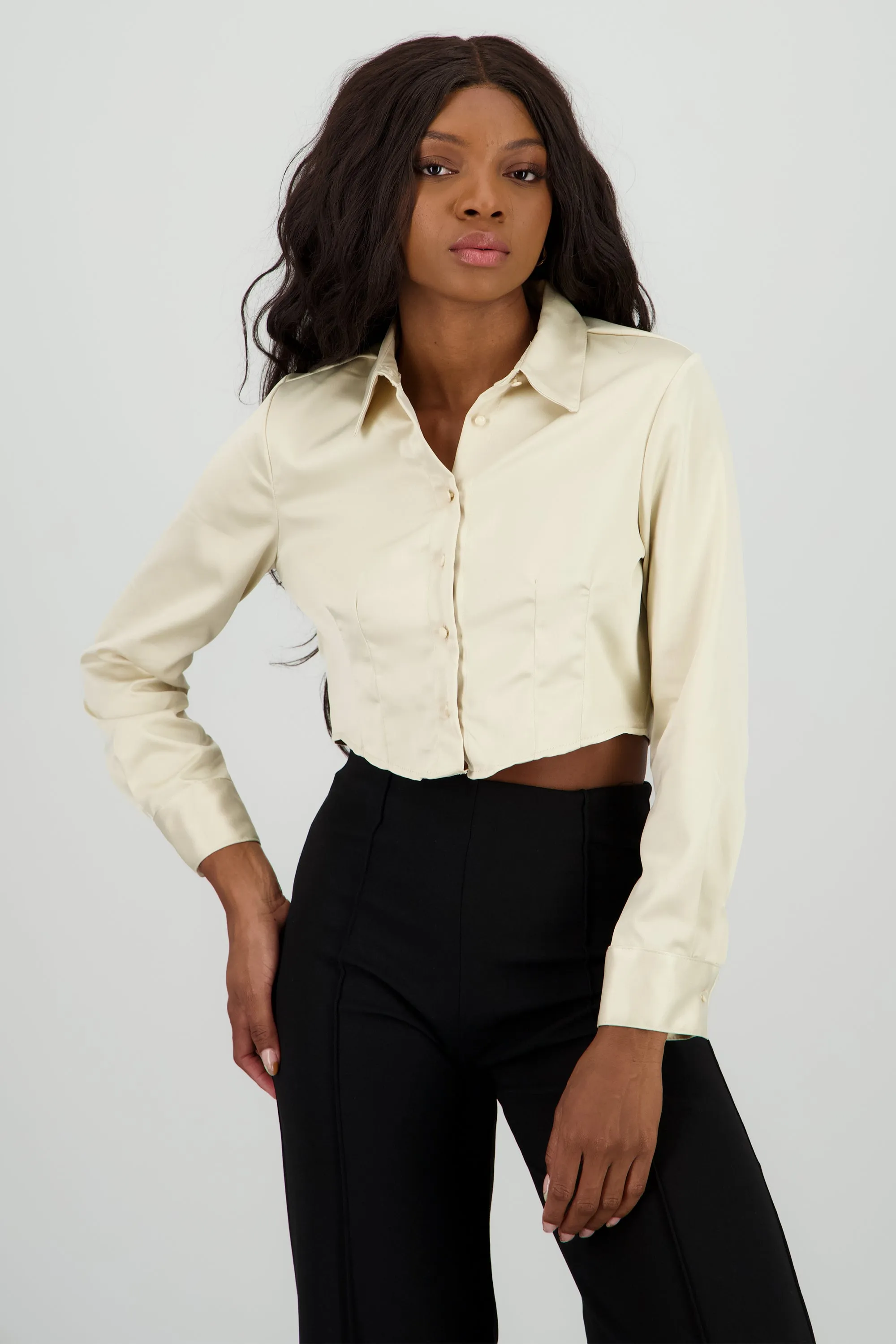 Camisa manga larga cuello detalle pinza sold by Shasa product image thumbnail 2