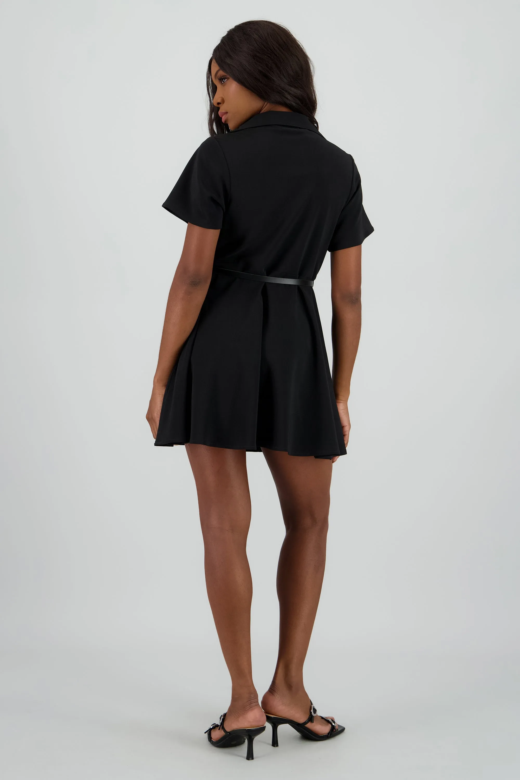 Vestido mini cuello camisero cinturon sold by Shasa product image thumbnail 4