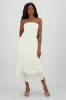 Vestido strapless de mesh estampado sold by Shasa