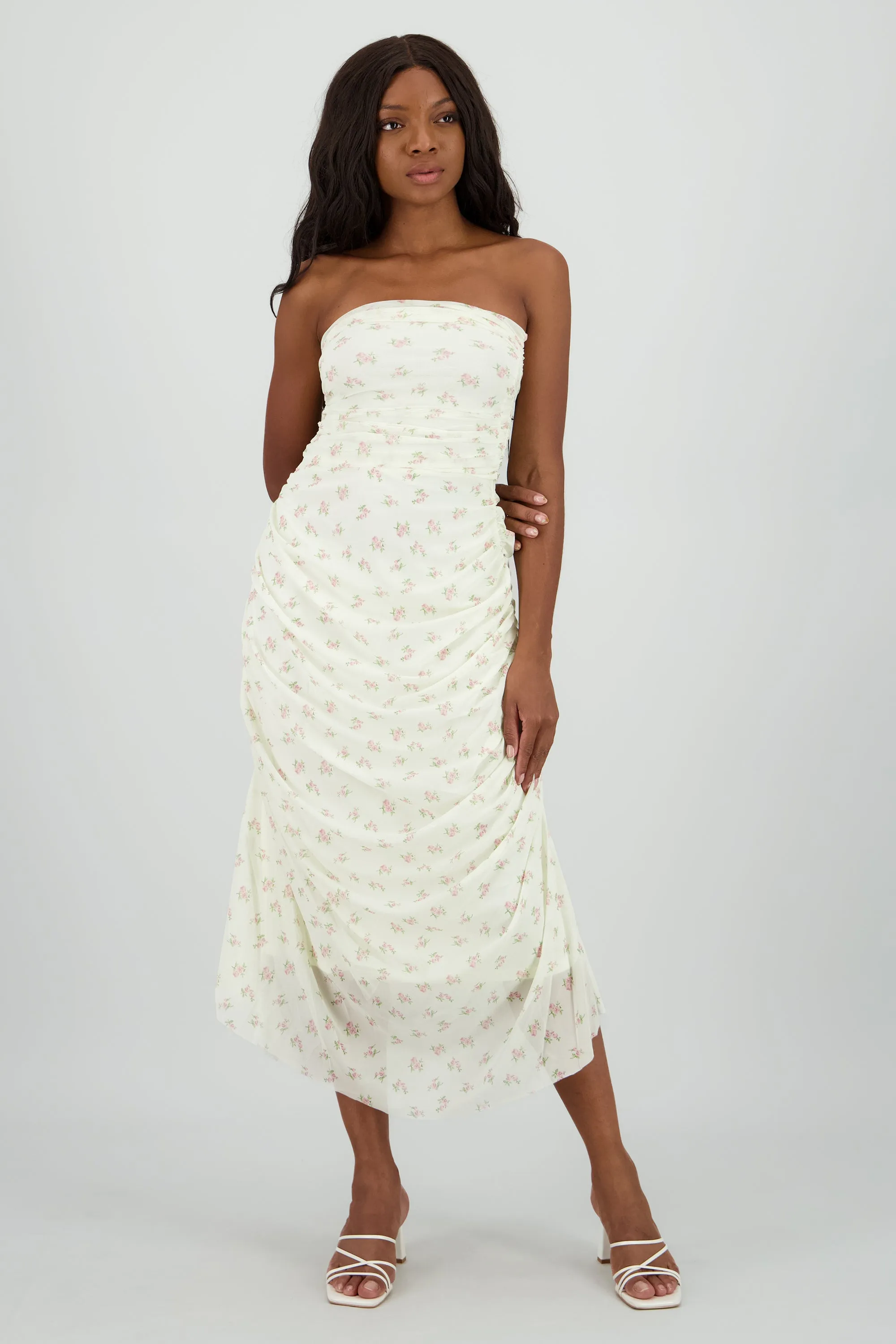 Vestido strapless de mesh estampado sold by Shasa product image thumbnail 2