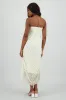 Vestido strapless de mesh estampado sold by Shasa