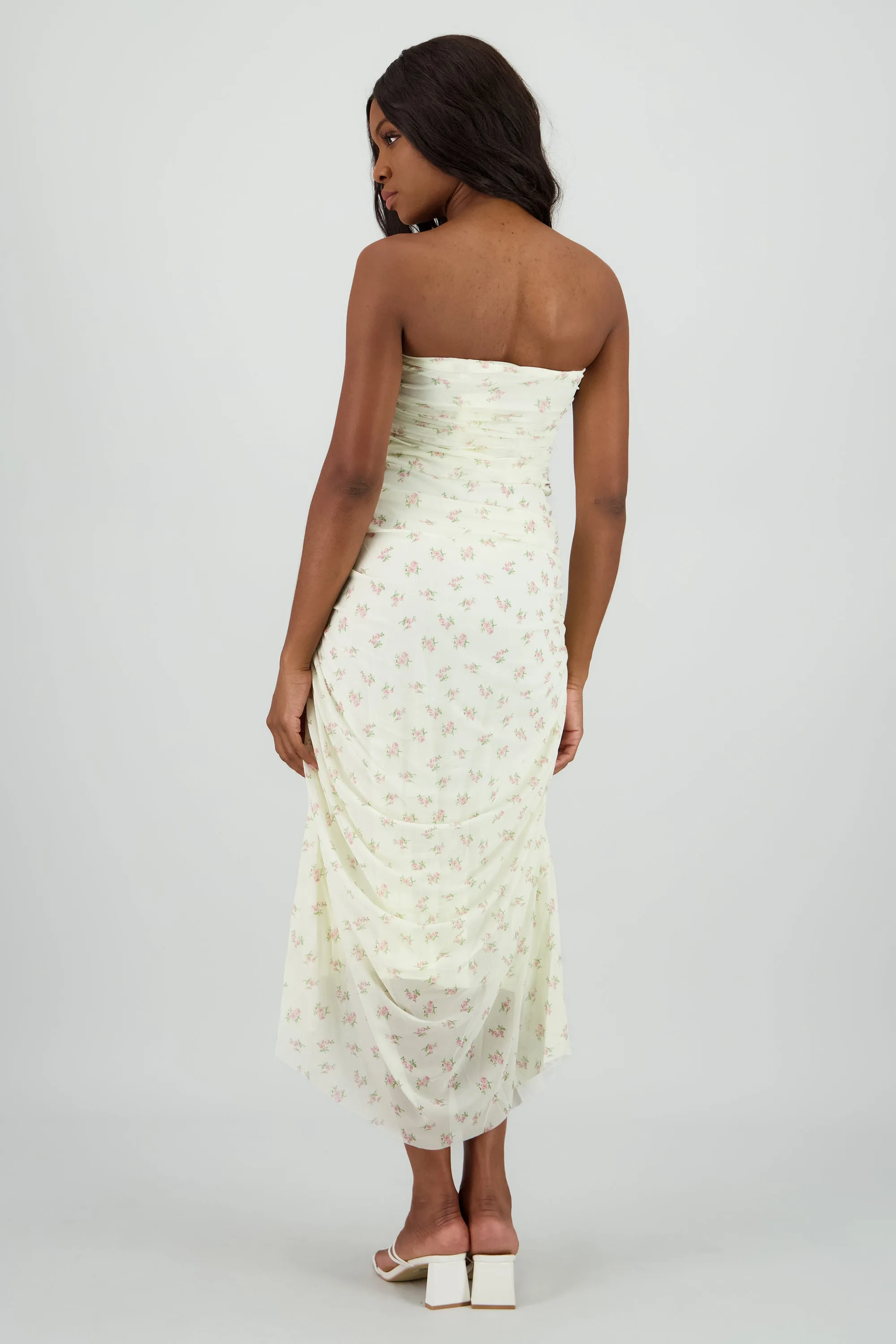 Vestido strapless de mesh estampado sold by Shasa product image thumbnail 4