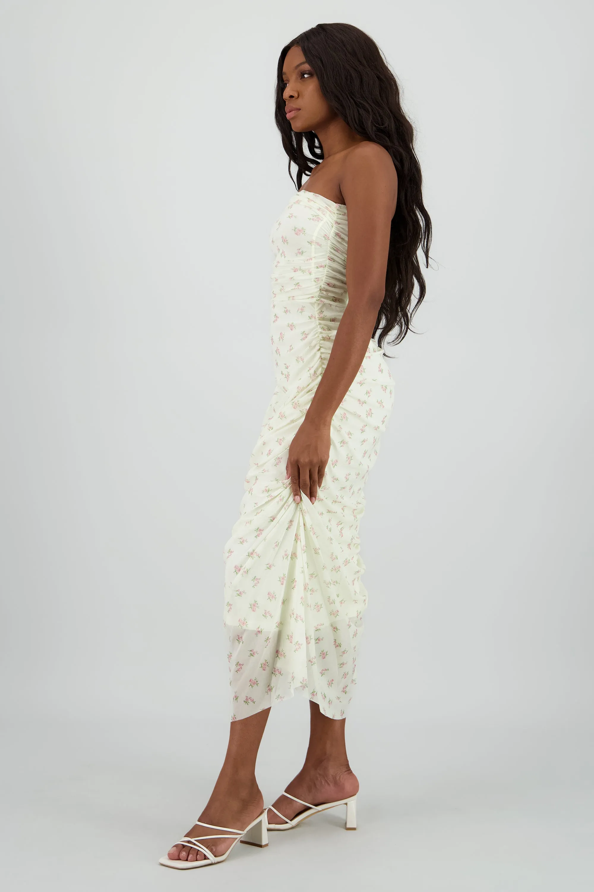 Vestido strapless de mesh estampado sold by Shasa product image thumbnail 3