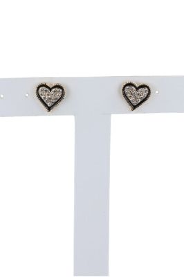Aretes corazón brillos sold by Shasa
