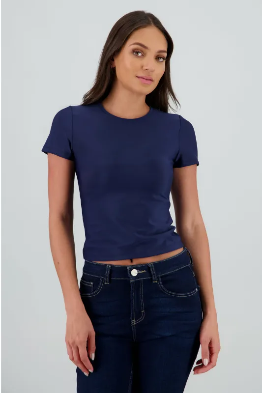 Top manga corta largo suave liso sold by Shasa