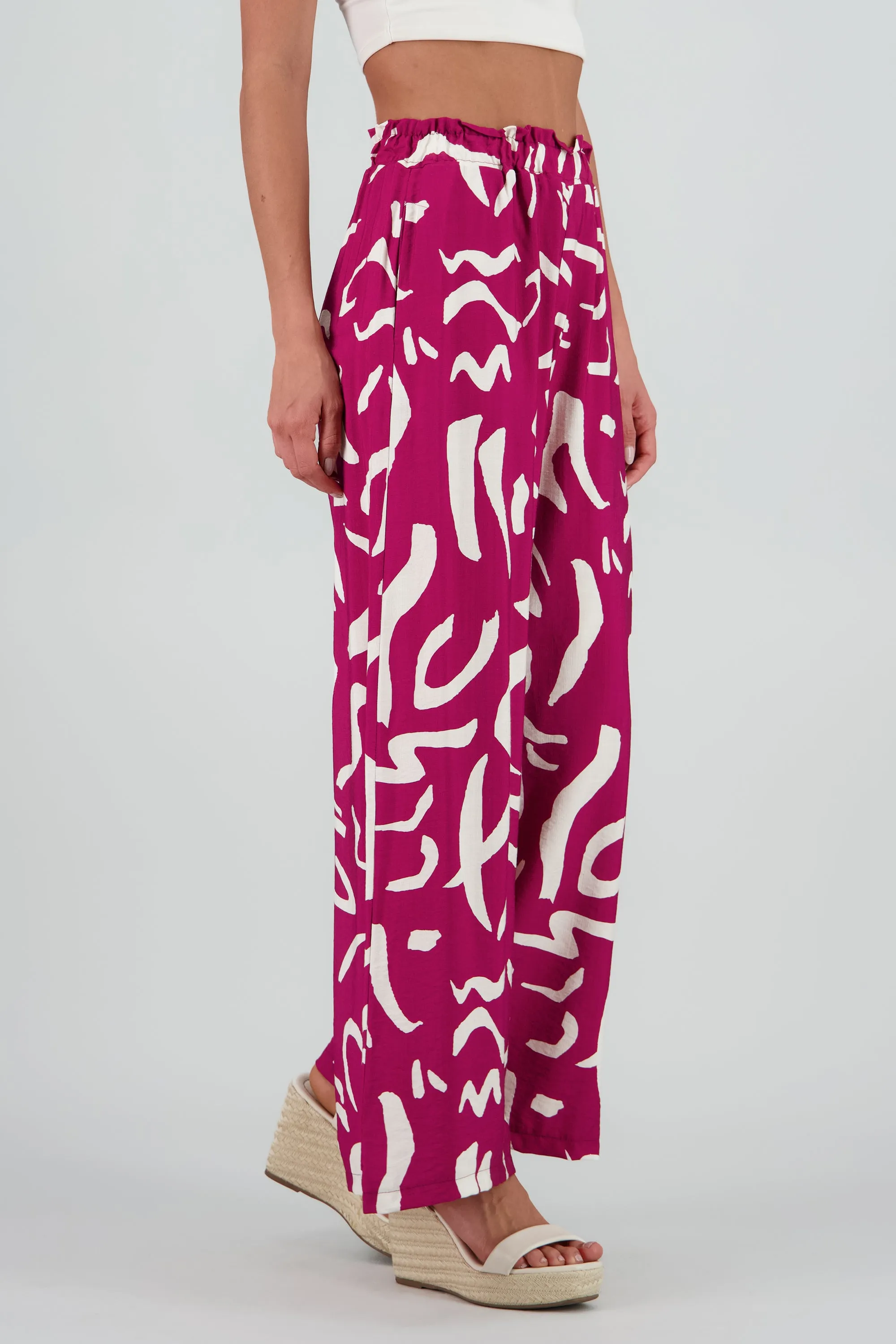 Pantalon amplio detalle resorte estampado sold by Shasa product image thumbnail 3