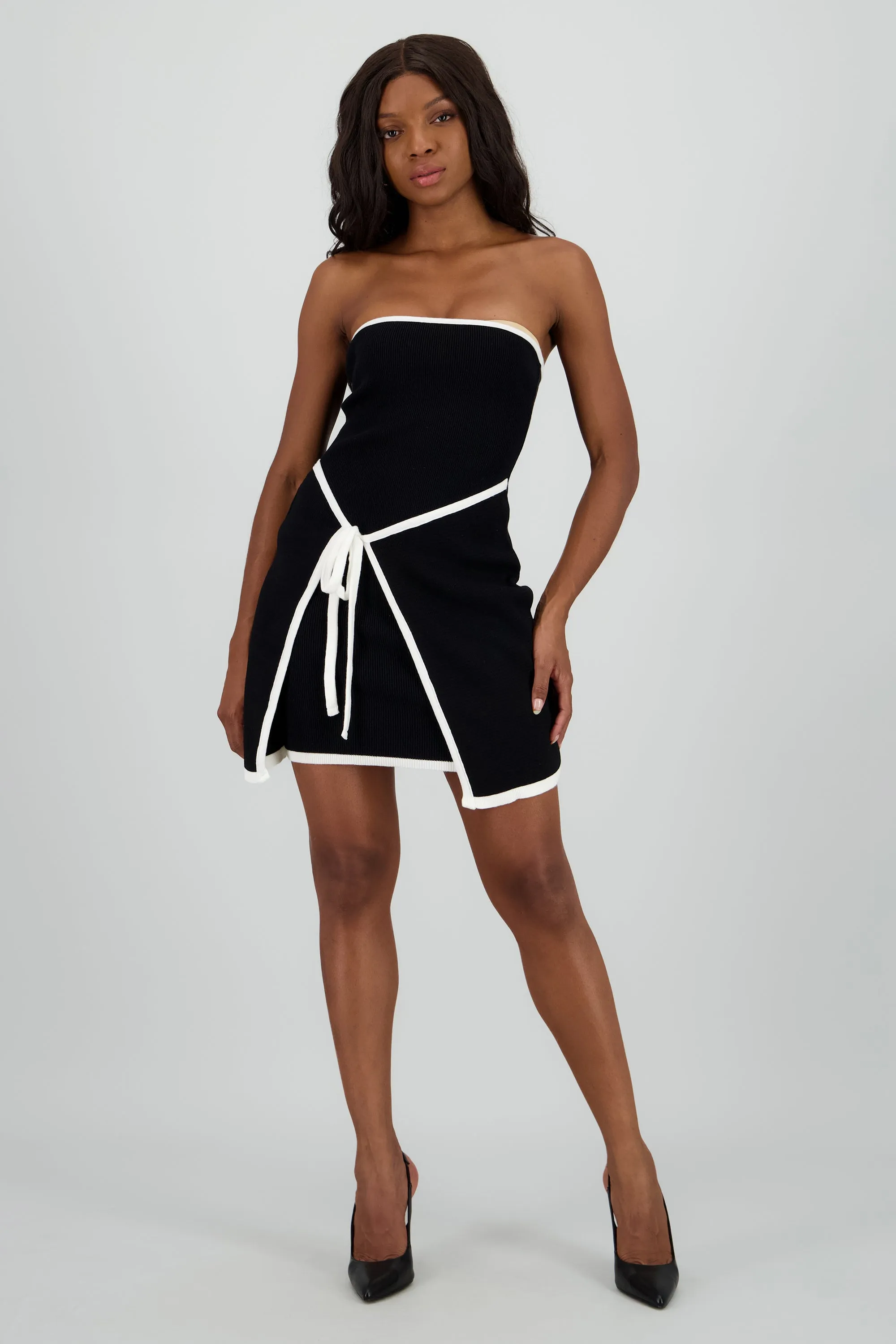 Vestido strapless detalle contraste lazo sold by Shasa product image thumbnail 2