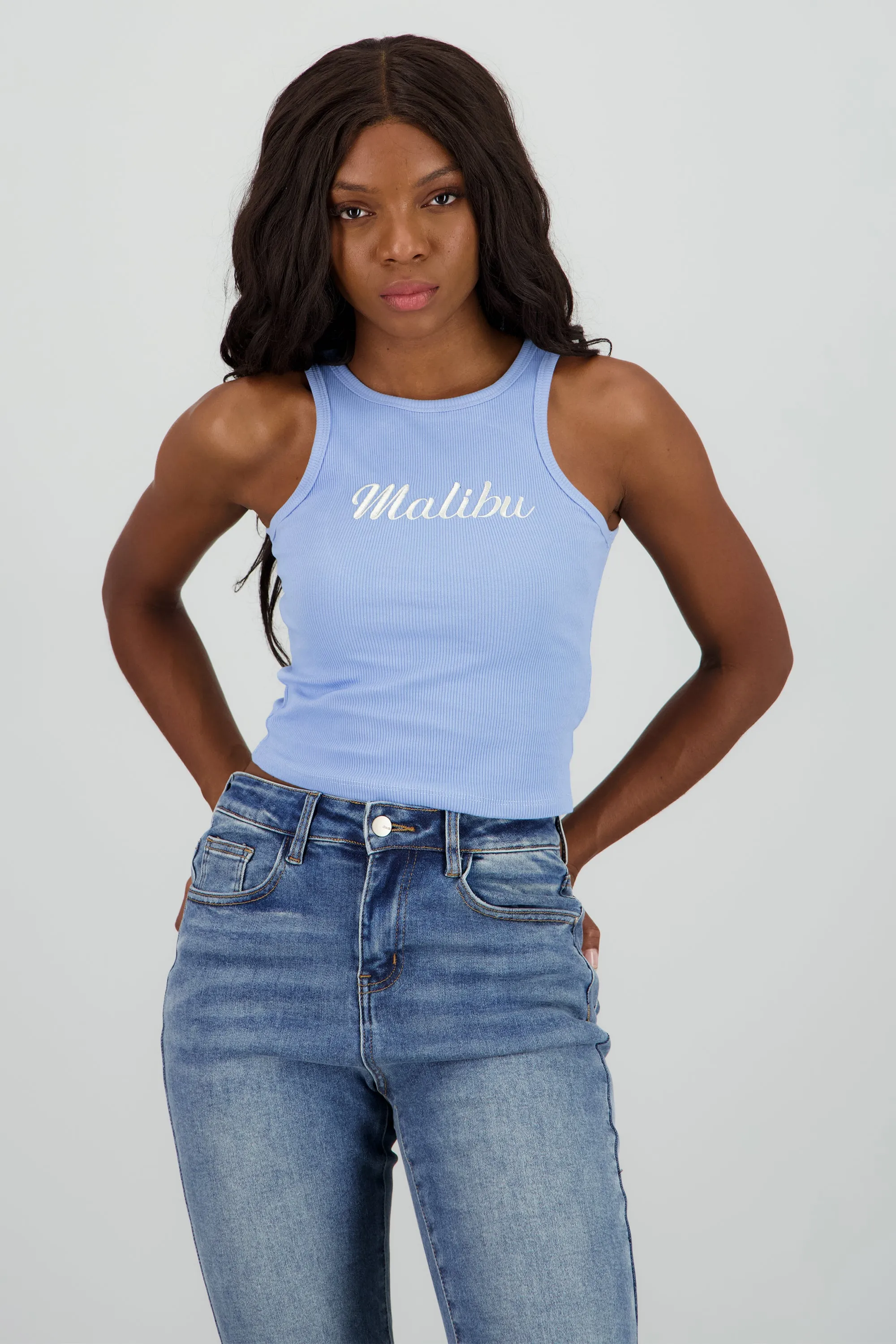 Tank top bordado malibu sold by Shasa