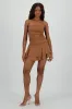 Vestido mini drapeado strapless sold by Shasa