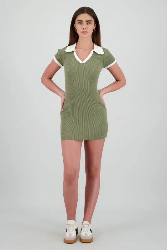 Vestido mini con cuello polo sold by Shasa