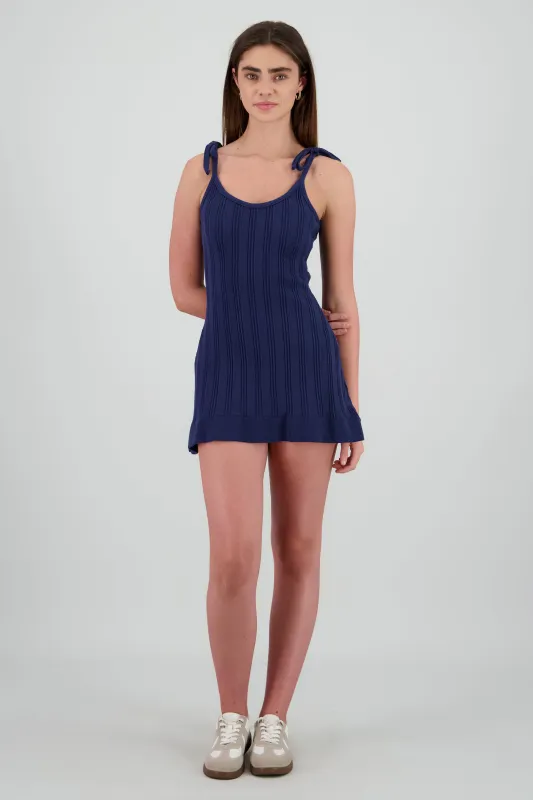 Vestido mini detalle moño tirante sold by Shasa