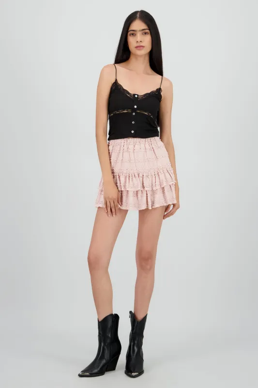 Falda con short de encaje sold by Shasa