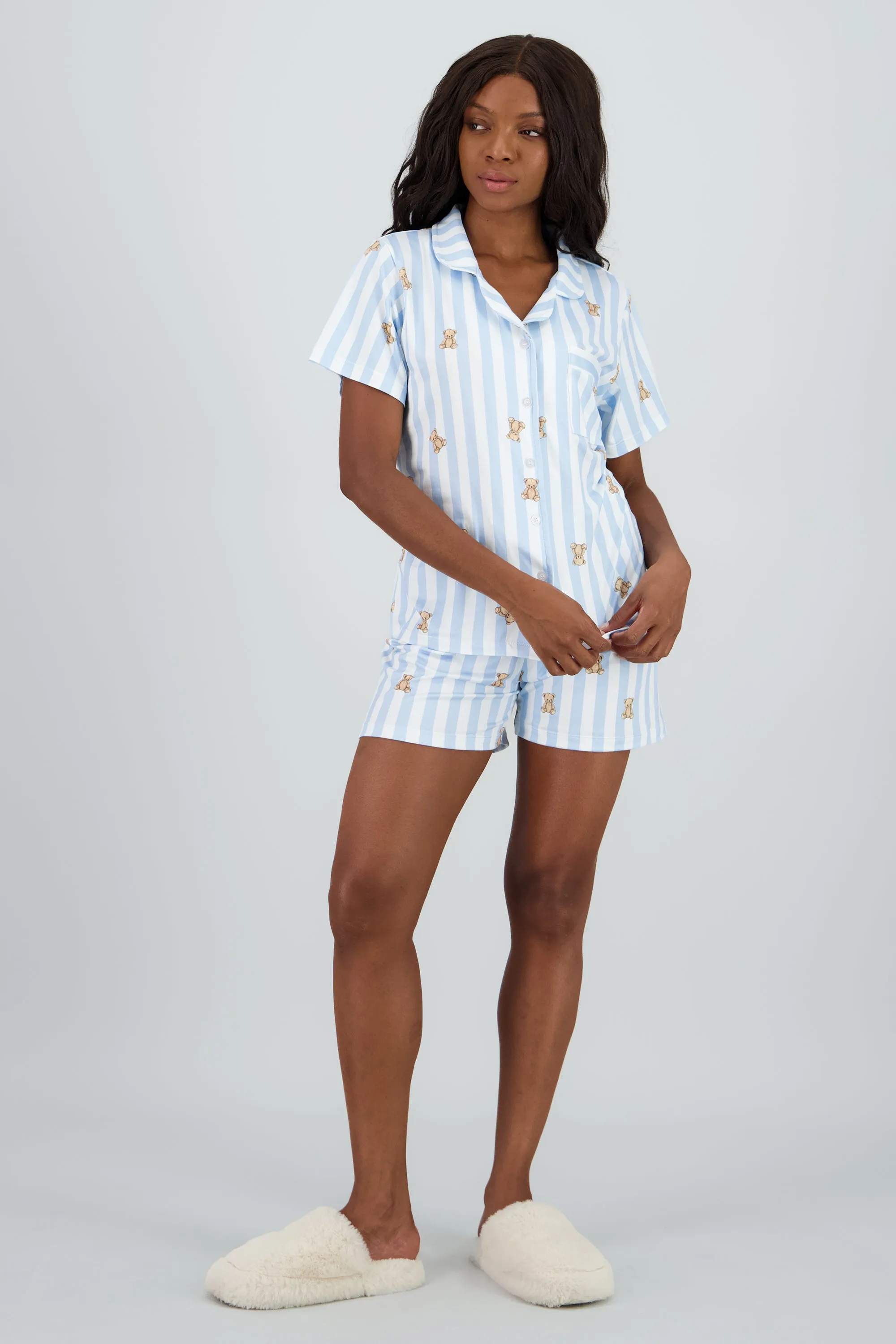 Pijama camisera suave rayas figura sold by Shasa product image thumbnail 2