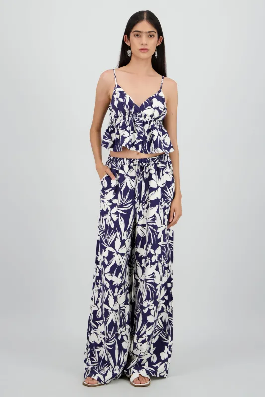 Pantalon amplio estampado sold by Shasa