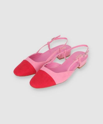 Flat slingback contraste en punta sold by Shasa
