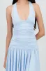 Vestido mini halter drapeado sold by Shasa