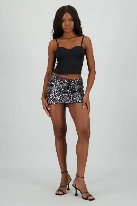 Falda lentejuelas mini sold by Shasa