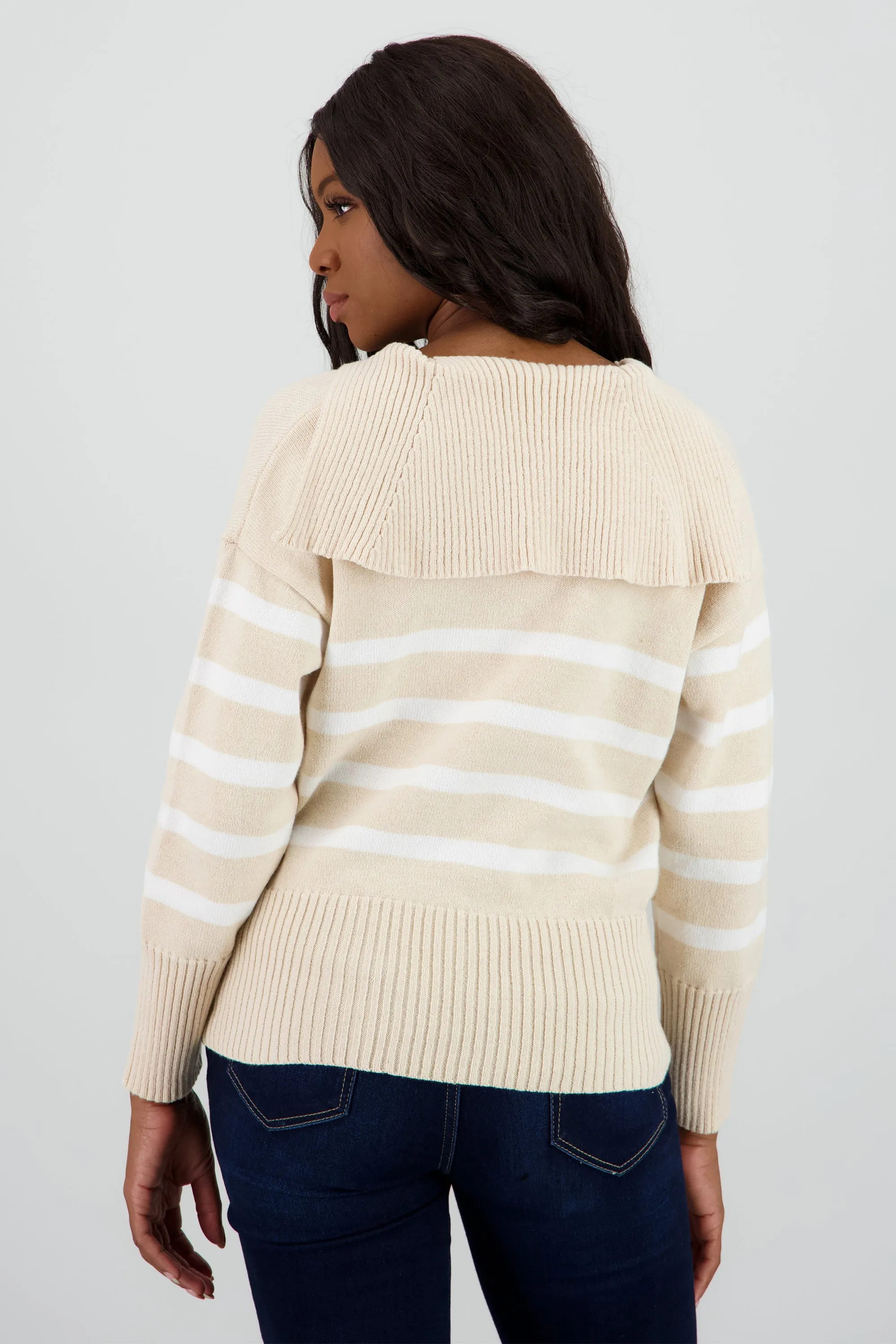 Suéter cuello polo rayas sold by Shasa product image thumbnail 4